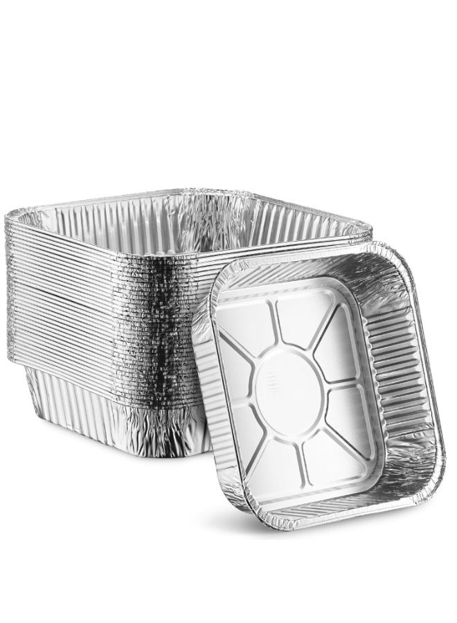 Happy Home Disposable Aluminum Foil Square Baking Pans 20cm x 20cm – 10 Pack Cake Pan Tin for Broiling, Roasting, Toaster Oven, Meal Prep, Takeout, Food Storage, Recyclable, Heavy Duty and Versatile - Image 3